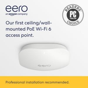 imageAmazon eero PoE 6  Ceilingwallmountable Dualband WiFi 6 access point PoE powered AC adapter not included